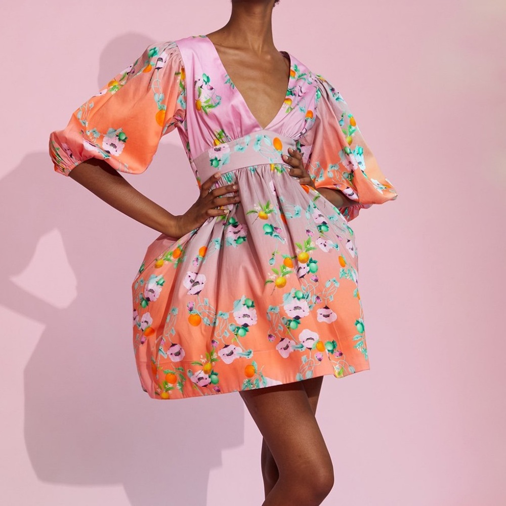 Cynthia Rowley Ombre Floral Mini Dress